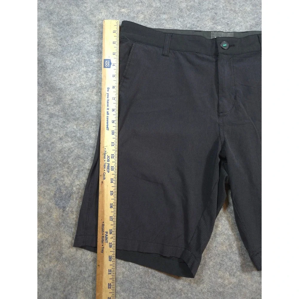 Linksoul Boardwalker Shorts Mens 34 Black Perforated Golf Performance Casual